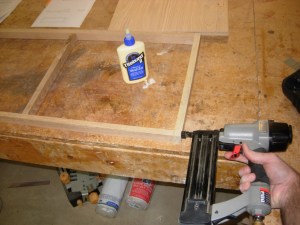 Assembling with brad nails & glue