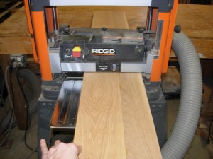 Planing down the panel halves