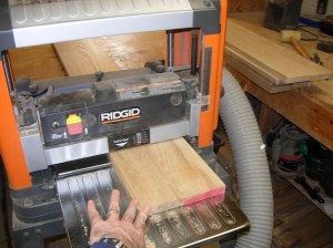 Planing down the drawer faces