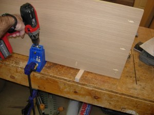 Drilling the face attachment holes