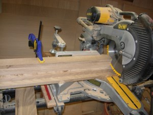 Cutting all the face frame horizontal pieces