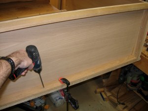 Attaching the face frame to the base