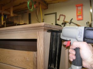 Attaching the cove trim