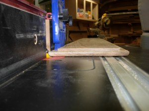 Cutting the round-over on the face