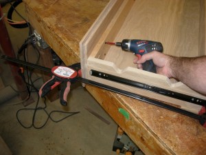 Attaching the face to the drawer