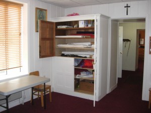 Existing storage cabinet