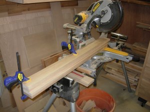 Cutting the trim pieces to length