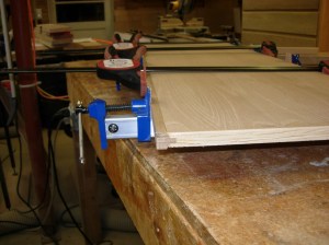 Clamping up the shelves