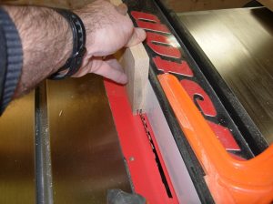 Cutting the center groove for the door frames
