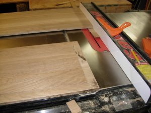 Cutting the shoulder of the face notch