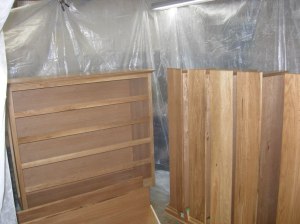 Second coat sprayed on