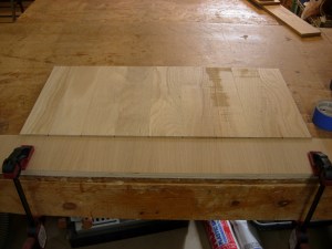 Lined up against a straight edge