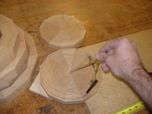 Marking the cap pieces