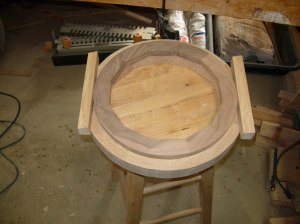 Using blocks to center the hoops