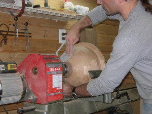 Starting with 80 grit sandpaper