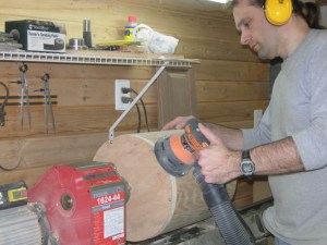 Sanding the body smooth