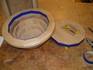 Masking the dome and plate