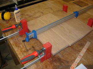 Glueing up the new upper base