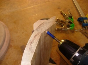 Drilling fastening holes