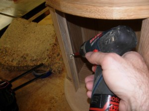 Self-tapping screws to start mortise...