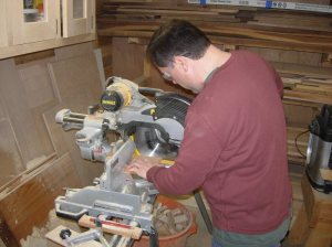 Cutting the Cedar for a tight fit