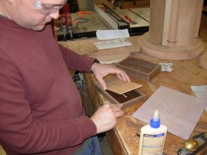 Attaching the ipe and the cedar to the top