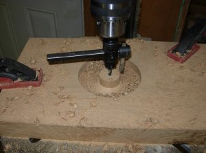 Hogging out material