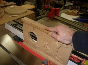 Trimming the rails off of the front panel