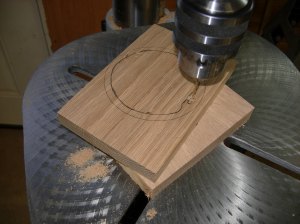 Drilling starter holes for the scroll saw