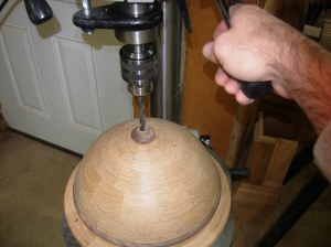Drilling the mounting hole