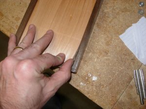 A small split in the walnut