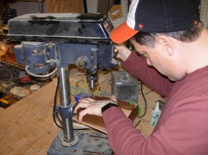 Drilling out the hinge retainer pocket