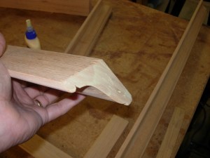 Applying glue to each cut face