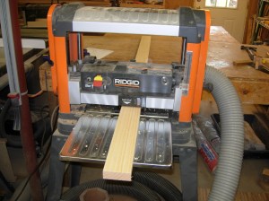 Planing the beam down to 3/4"