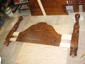 Dry-fit of footboard