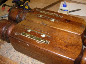 Both footboard posts complete