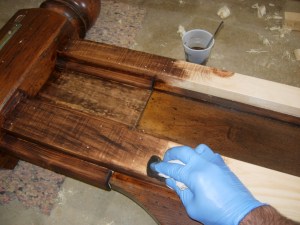Staining the back to test color