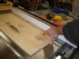 Cutting the inserts for the headboard