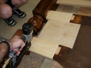 Nailing extensions in place