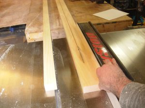 Cutting the frame support rails