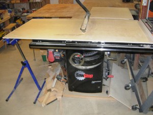 Cross-cutting with the table saw