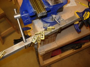 Using a bar magnet to catch all of the shavings