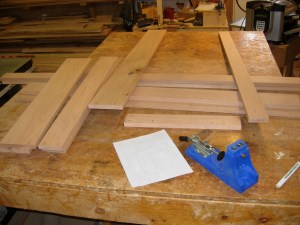 All boards marked and ready for pocket holes