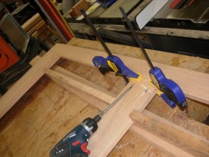 Assembling the upper cabinet frame
