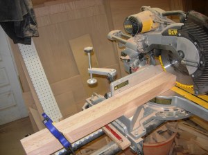 Gang cutting the rails and stiles