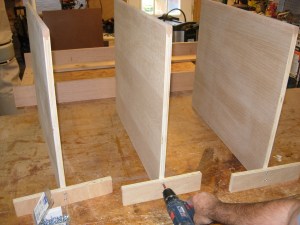 Prepping the shelves