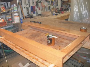 Lower face frame coated by brush