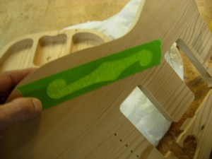 Masking off the f hole