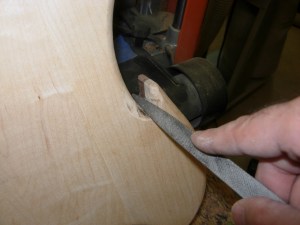 Filing the tight spots by hand