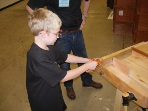 The Lie Neilson guys just kept feeding him tools to play with